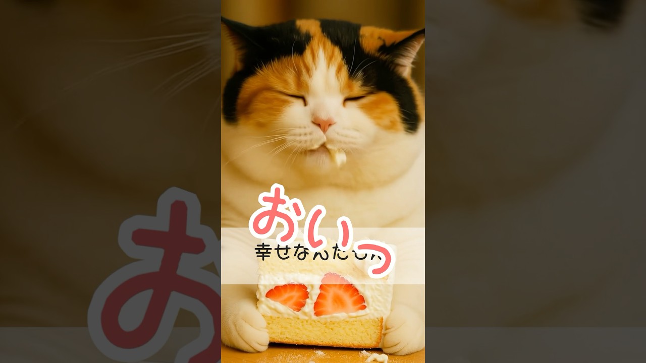 【AI猫】ダイエット始めなきゃ💦でも今日もお腹が空いちゃった〜食べることが幸せにゃ〜 #ダイエットあるある #食いしん坊猫