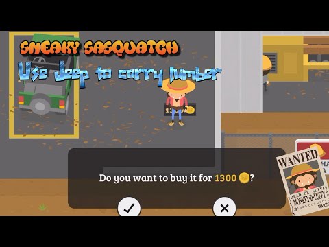 Sneaky Sasquatch Info - Use Jeep to get Lumber [Dinsun Video]