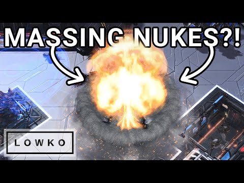 StarCraft 2: Dozens of TACTICAL NUKES! (Cure vs Solar)