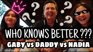 Download lagu CHALLENGE ACCEPT WHO KNOWS BETTER Gaby VS Daddy Vs... mp3