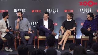 Alia Bhatt & others with cast of Narcos Season 4 Mexico Diego Luna, Michael Peña, Eric Newman video