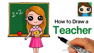 How to Draw a Teacher Easy  Back to School