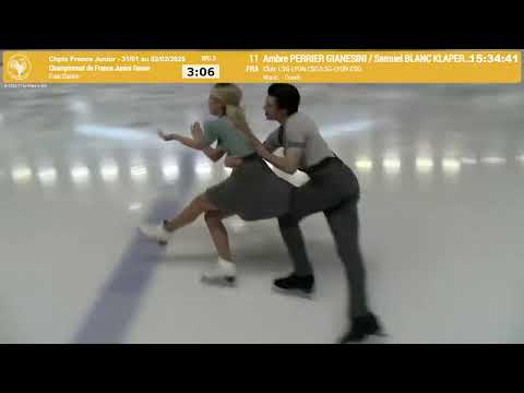 Ambre Perrier Gianesini & Samuel Blanc Klaperman FD French Junior Nationals 2025