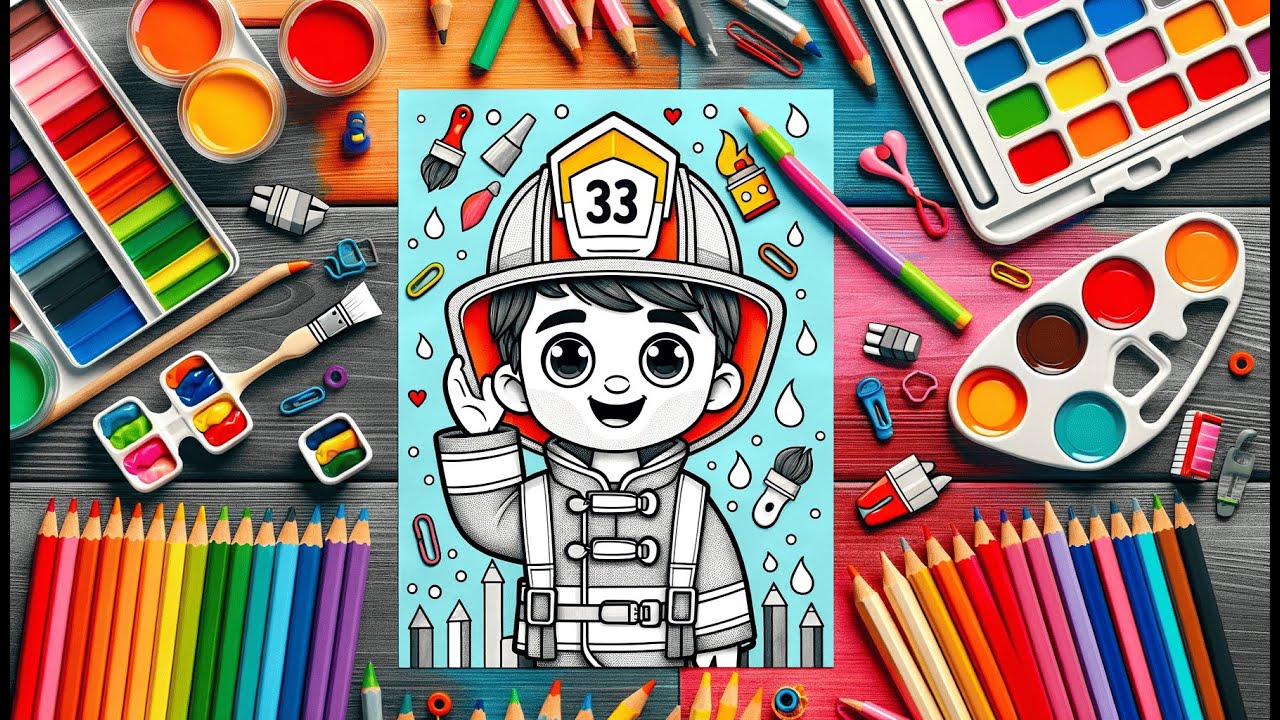Friendly Firefighter Coloring Page | Heroes of Hope with The Coloring Crews