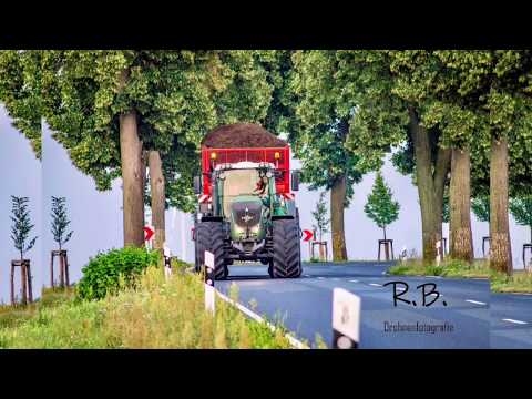 Gärreste fahren [HD] Brandenburg - Fendt936 mit Tridem Annaburger Streuer HTS 31.04 Biogasanlage BGA