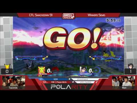 CFL Smackdown 91 WiiU - Tachyon (Pikachu) vs Riot (Bayonetta) - Winners Semis