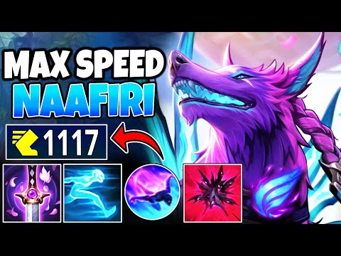 *MAX SPEED NAAFIRI* NEW CHAMPION BROKEN BUILD - NO ESCAPE (1100+ MOVEMENT SPEED) - League of Legends