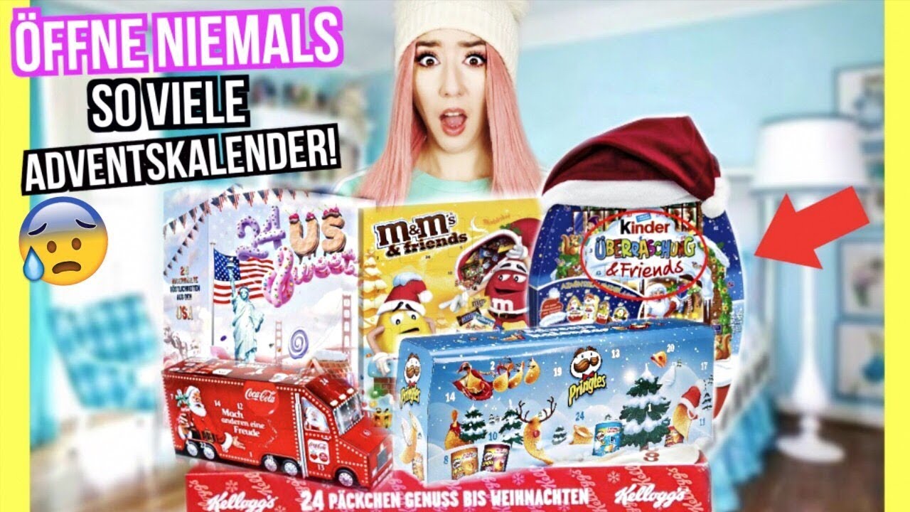 öffne NIEMALS soviele ADVENTSKALENDER die DU NICHT ALLE essen kannst (pringles/amerikanische Candy)