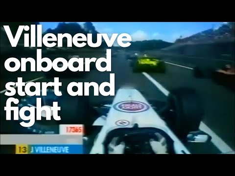 Jacques Villeneuve onboard start and fighting around Monza 2001