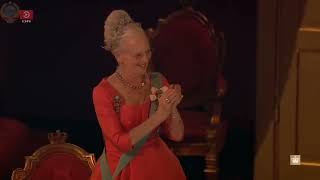 Denmark National Anthem | The Queen Margrethe II 50th Golden Jubilee