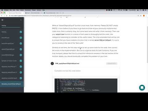 Module 2 Applying Assertobjectsequal