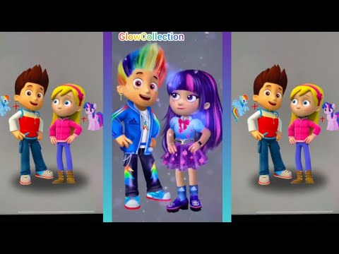 Ryder Pawpatrol And Katie Glow Up Into My Little Pony - Paw Patrol Cartoon Art