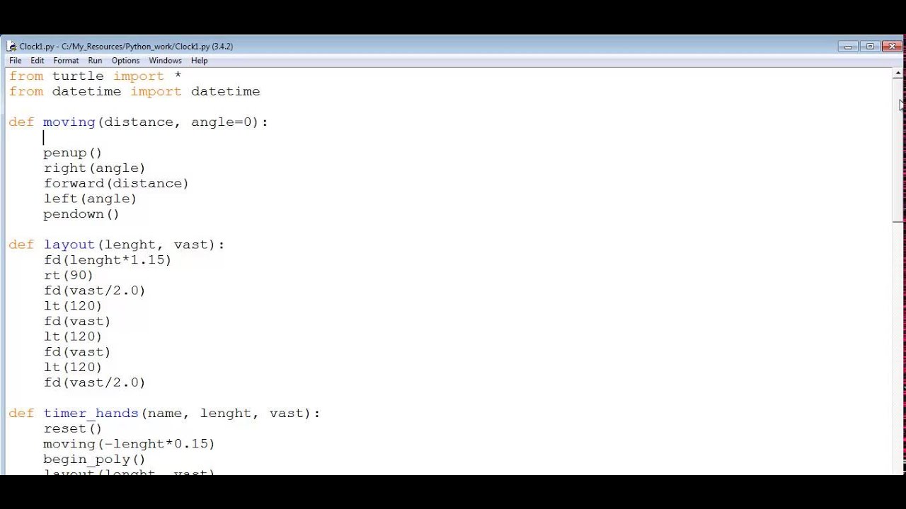 How to create Analog Clock in Python Turtle Graphic