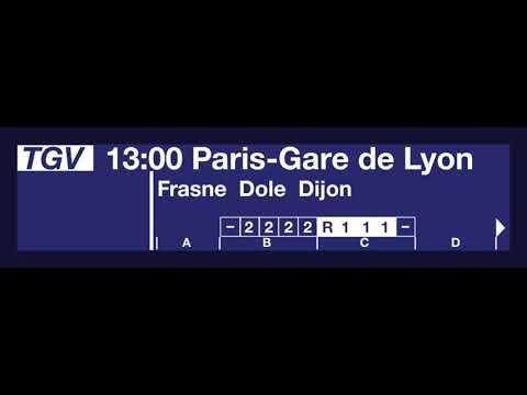 annonce CFF TTS - Entrée du TGV pour Paris Gare de Lyon