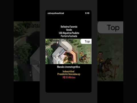 Fazenda Vende Belíssima 168 Alqueires Pta Porteira Fechada Presidente Venceslau SP