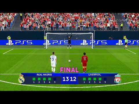Real Madrid vs Liverpool | Penalty Shootout | Final UEFA Champions League 2022 UCL | eFootball PES