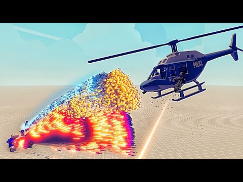 2x HELICOPTER vs 4x EVERY GOD - Totally Accurate Battle Simulator TABS