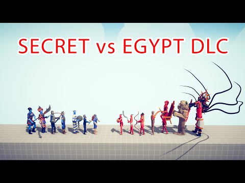 SECRETS Team vs EGYPT DLC Team - Totally Accurate Battle Simulator TABS
