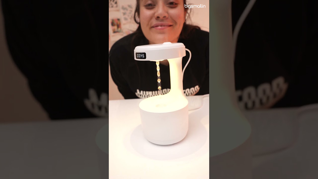 Anti-Gravity Humidifier Levitating Water Drops With Clock