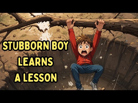 Stubborn Boy Learns a Lesson | Kids Story in English About Listening to Parents |Moral Bedtime Story