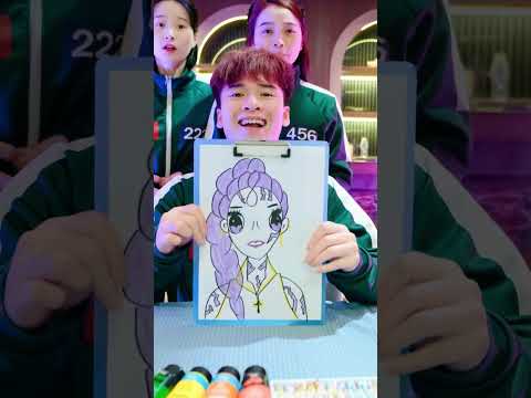 Quick drawing tips for Rumi from number 68 🖌️😍 #cindyannie #kpop #squidgamchallenge #drawing