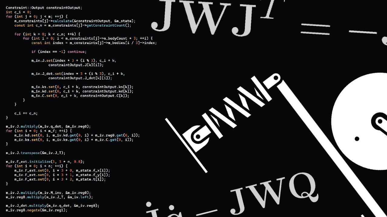 Building a Physics Engine with C++ and Simulating Machines
