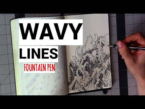 Wavy Little Lines In My Sketchbook With Fountain Pen