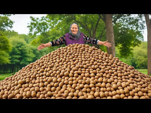 Village Recipes: Tons of Fresh Walnuts Turned into Organic Jam and Cake!