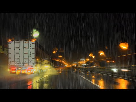 ☔️Driving in the Heavy Rain😴relax＆sleep💤Ambient noise