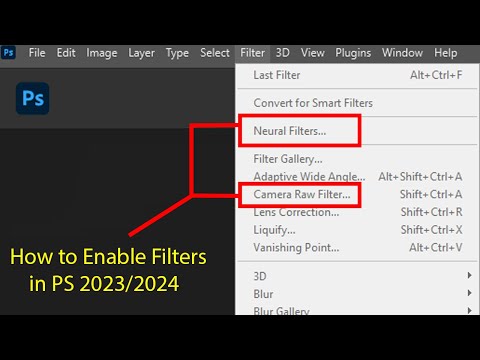 How to add neural and camera raw filters in photoshop 2023