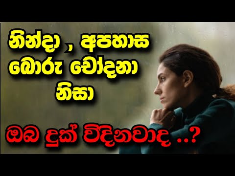 ඔබටත් නින්දා අපහාස කරනවාද ..? | බොරු  චෝදනා , ගැරහීම් නිසා  හිත රිදෙනවාද ..?