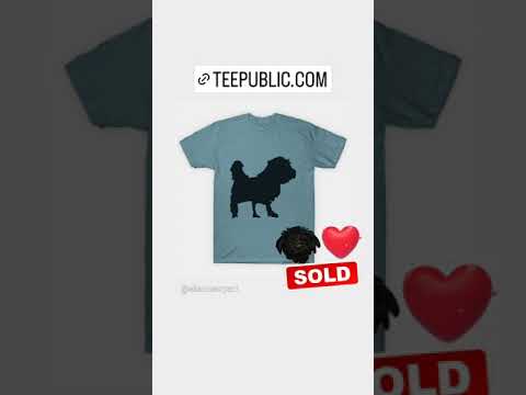 Ruff Dog Silhouette in Black T-Shirt from TeePublic by #ellenhenryart
