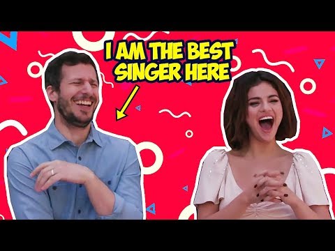 Andy Samberg Makes Selena Gomez Laugh So Hard (Hotel Transylvania 3)