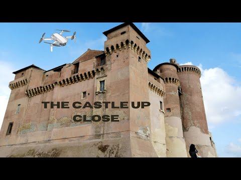 Castello di santa severa da vicino con drone