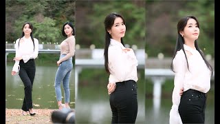 4k 레이싱모델 임솔아 Lim sola & 남소라 Nam sora  제천농경문화예술제 출사각 스키니 청바지 룩북캠