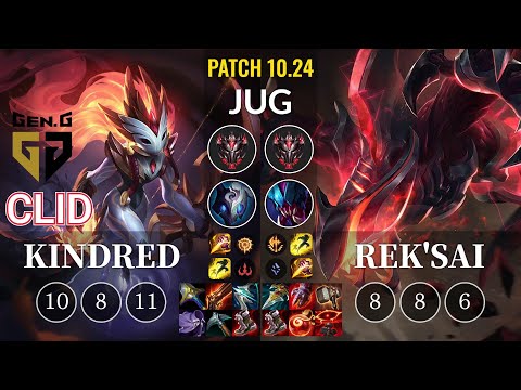 GEN Clid Kindred vs Rek'Sai Jungle - KR Patch 10.24