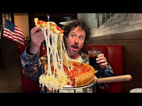 Probando la pizza con más queso del mundo | CHICAGO VLOG  🍕🇺🇸
