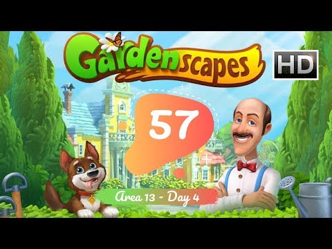 Gardenscapes Story Part 57 -  Area 13 -   Day 4 Gameplay Walkthrough HD