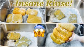 Asmr Laundry Paste RINSING 💛🧡 MUST WATCH! EXTREMELY SATISFYING SQUEEZES COULDNT STOP !! 🤤🤤🧡💛