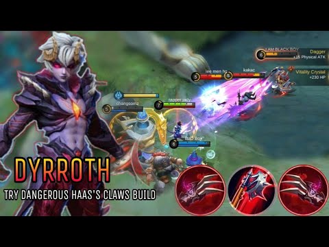 WHEN TOP 1 GLOBAL DYRROTH TRY DANGEROUS HAAS'S CLAWS BUILD🔥 | (MUST WATCH✓) | MLBB