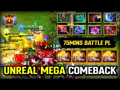 UNREAL MEGA COMEBACK CARRY Phantom Lancer With Annoying Army GOD | EPIC 75Mins Battle DOTA 2