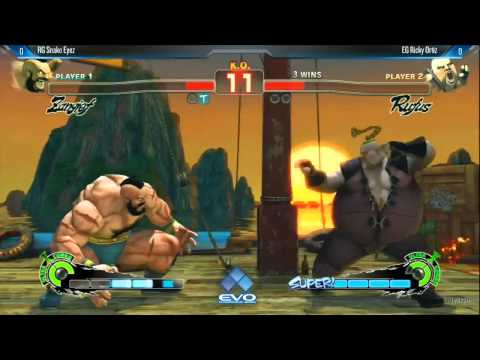 USF4 EVO 2014 TOP 8 Snake Eyez (ZANGIEF) vs EG Ricky Ortiz (RUFUS)