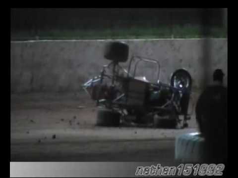 Tony Aulsebrook crash at Nowra Speedway