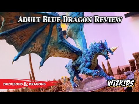 WizKids D&D Adult Blue Dragon Unboxing and Review (+ Lair and Stats Build)