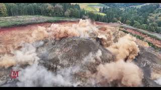 Two and a half truckloads of emulsion blend powder made for a successful rock blast!💥