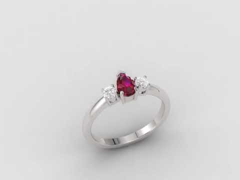 Ruby and diamond ring by ASCHERON.