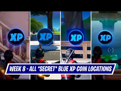 Week 8 - All Secret Blue XP Coin Locations in Fortnite Chapter 2 Season 3
