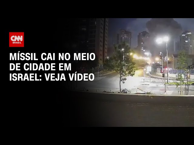 Míssil cai no meio de cidade em Israel: veja vídeo | CNN Brasil