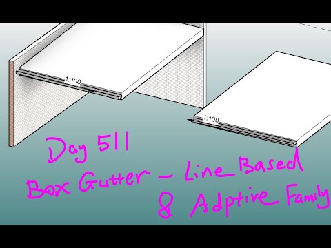 Everyday Revit (Day 511) - Box Gutter - Line Based & Adaptive Family Method