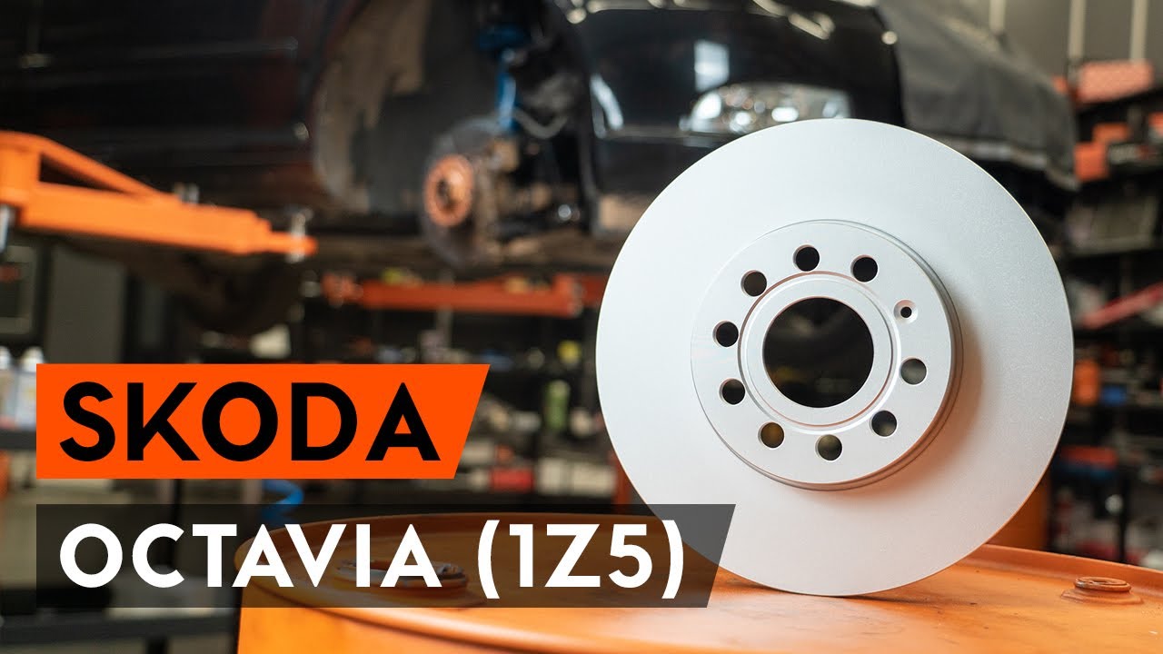 Como mudar discos de travão da parte dianteira em Skoda Octavia 1Z5 - guia de substituição